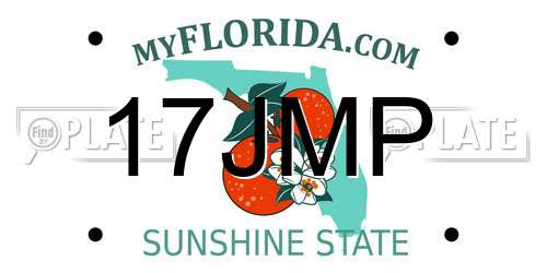 17JMP Florida License Plate