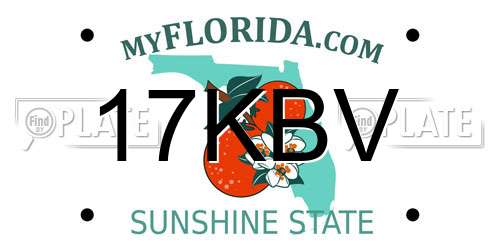 17KBV Florida License Plate