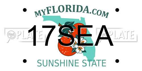 17SEA Florida License Plate
