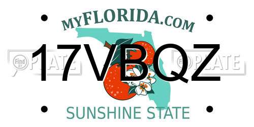 17VBQZ Florida License Plate