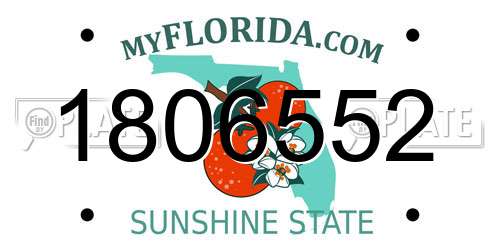 1806552 Florida License Plate