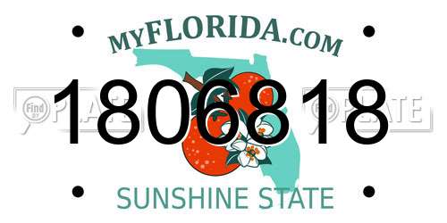 1806818 Florida License Plate