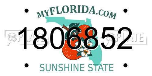 1806852 Florida License Plate