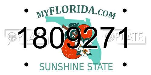 1809271 Florida License Plate
