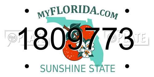 1809773 Florida License Plate