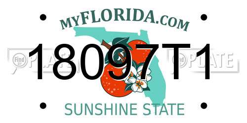 18097T1 Florida License Plate