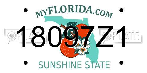18097Z1 Florida License Plate