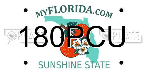 180PCU Florida License Plate