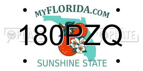 180PZQ Florida License Plate
