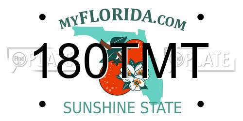 180TMT Florida License Plate
