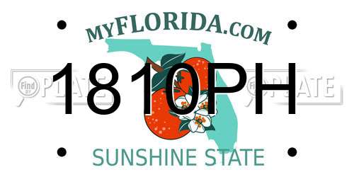 1810PH Florida License Plate