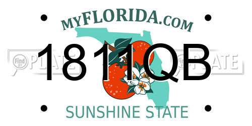 1811QB Florida License Plate