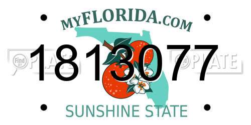 1813077 Florida License Plate