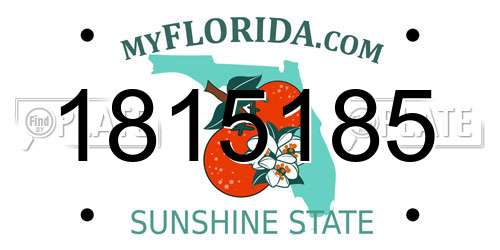 1815185 Florida License Plate