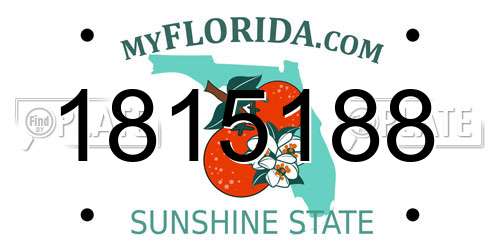 1815188 Florida License Plate