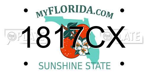 1817CX Florida License Plate