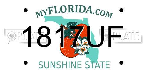 1817UF Florida License Plate