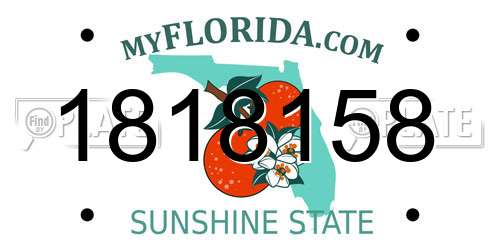 1818158 Florida License Plate