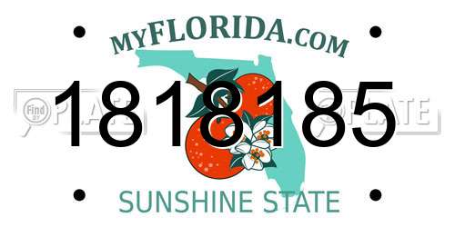 1818185 Florida License Plate
