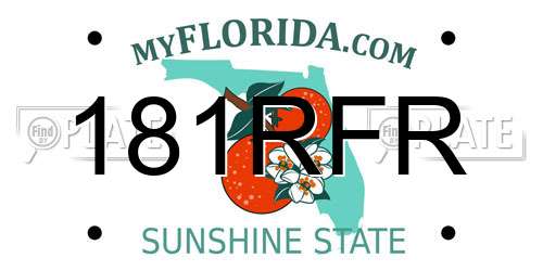 181RFR Florida License Plate