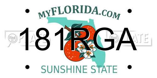 181RGA Florida License Plate