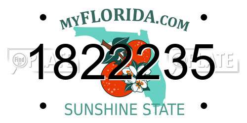 1822235 Florida License Plate