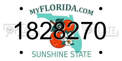 1828270 Florida License Plate