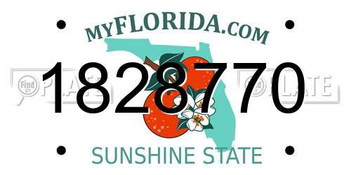 1828770 Florida License Plate