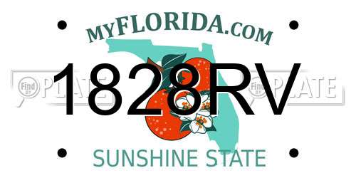 1828RV Florida License Plate