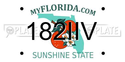 182IIV Florida License Plate