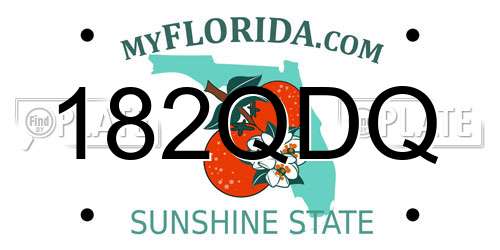 182QDQ Florida License Plate