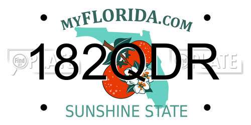 182QDR Florida License Plate