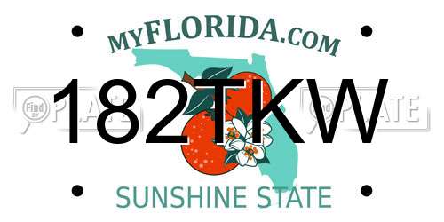 182TKW Florida License Plate
