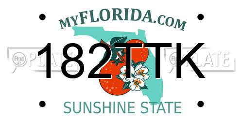 182TTK Florida License Plate