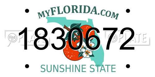 1830672 Florida License Plate