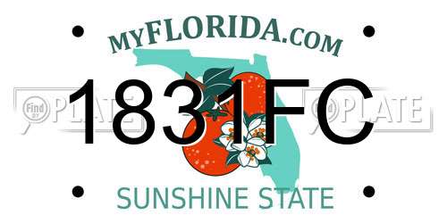 1831FC Florida License Plate