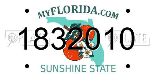 1832010 Florida License Plate