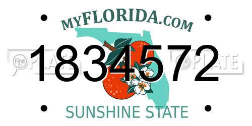 1834572 Florida License Plate