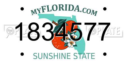 1834577 Florida License Plate