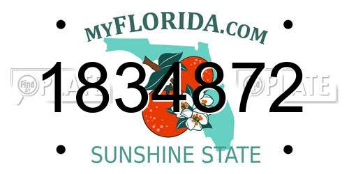 1834872 Florida License Plate