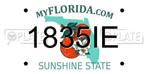 1835IE Florida License Plate