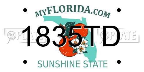 1835TD Florida License Plate