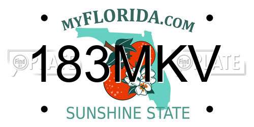 183MKV Florida License Plate