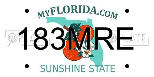 183MRE Florida License Plate