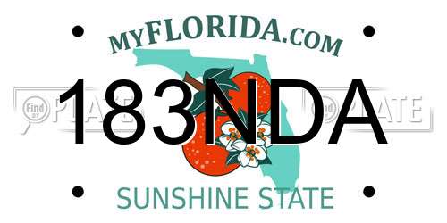 183NDA Florida License Plate