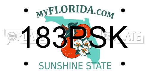 183PSK Florida License Plate