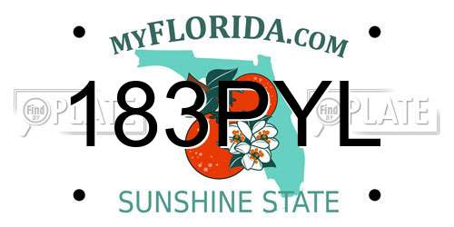 183PYL Florida License Plate