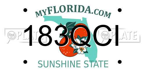 183QCI Florida License Plate