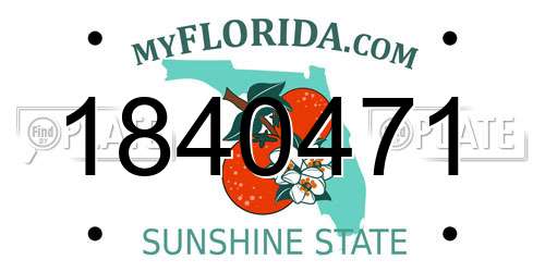1840471 Florida License Plate