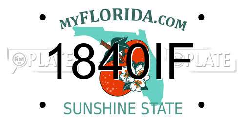 1840IF Florida License Plate